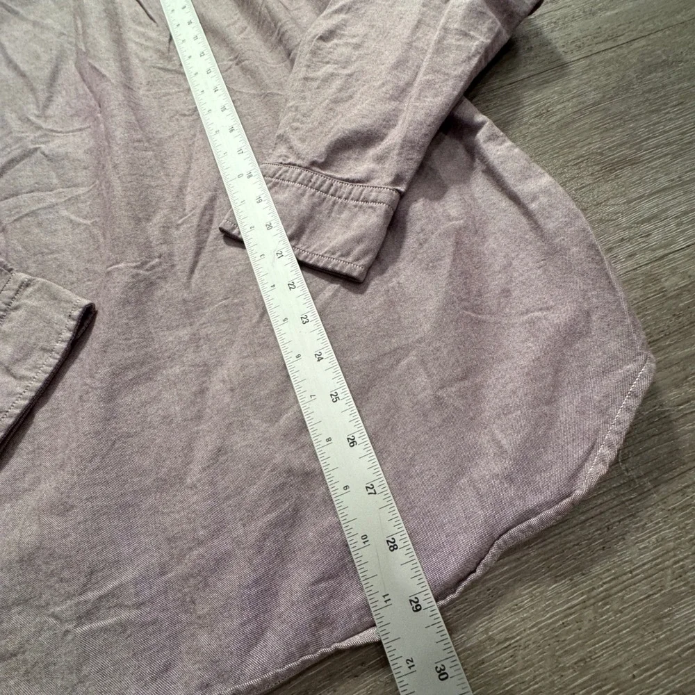 Banana Republic Shirt Mens L Purple 100% Cotton Oxford Grant Fit Preppy OCBD